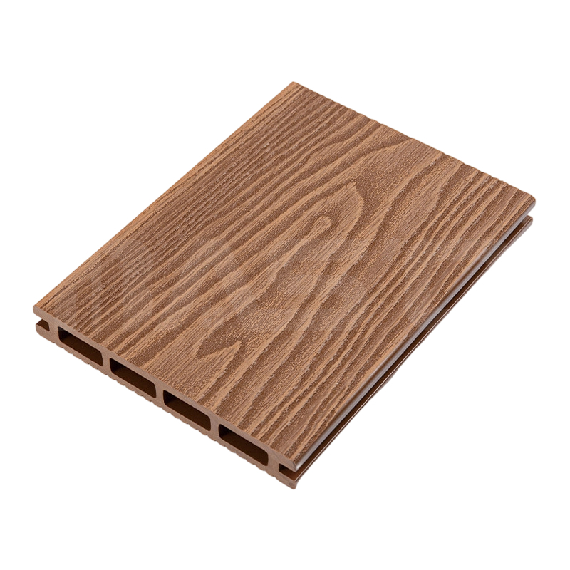 Papan Decking Komposit Timbul Timbul Dalam 3D Tahan Lama Tahan UV 146mm x 21mm Tidak Licin